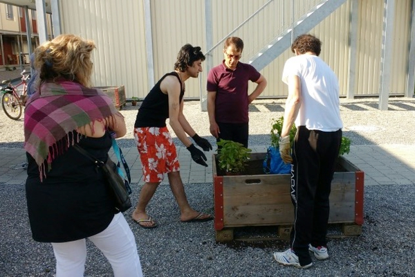 Arbeitsgruppe draußen